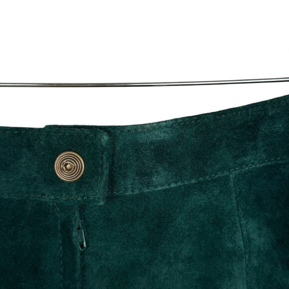 New G III Leather Vintage Suede Leather Classic Forest Green Skirt 3/4 Holidays - Picture 12 of 12